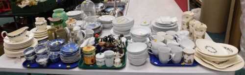 Various pottery and effects, blue and white part dinner service, a further Wedgwood Stratford...