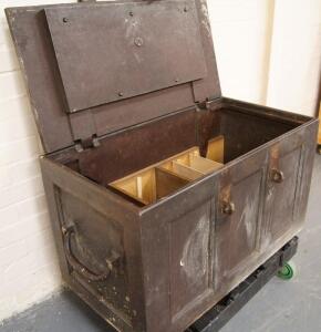 *A 19thC cast iron specimens safe - 2