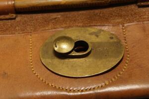 *A Dring & Fage wood and brass sectional measuring dip rod - 2