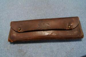 *A Dring & Fage wood and brass sectional measuring dip rod - 4