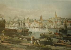 *After T Richardson. coloured print 'View of the port and town of Newcastle upon Tyne - 6
