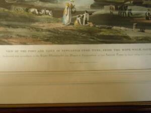 *After T Richardson. coloured print 'View of the port and town of Newcastle upon Tyne - 7
