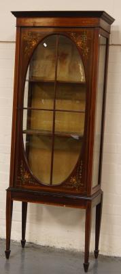 An Edwardian mahogany china display cabinet