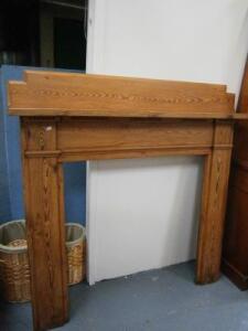 A Victorian pitch pine fire surround