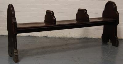*A Victorian Gothic oak window seat