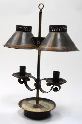 *An adjustable double candle lamp