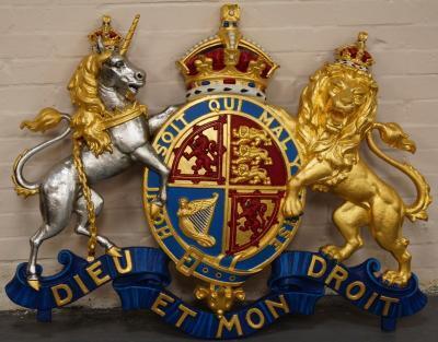 *A cast iron Royal Coat of Arms