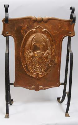 An Arts & Crafts copper firescreen