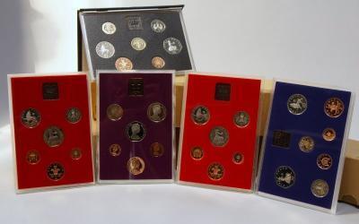 Six Great British and Northern Irish proof coin sets