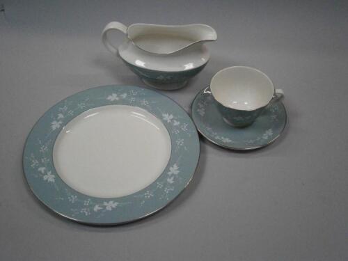 A Royal Doulton Reflection pattern tea