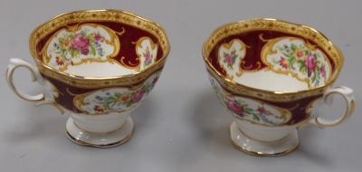 A Royal Albert Lady Hamilton pattern tea service.