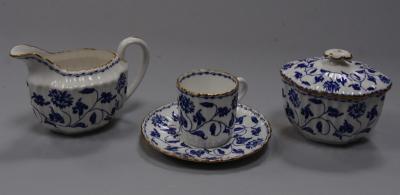 A modern Spode Blue Colonel coffee set.