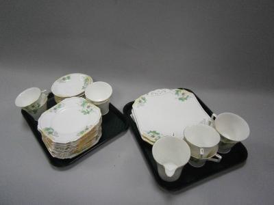 An Art Deco bone china tea service.
