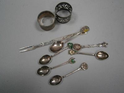 A heavy silver napkin ring