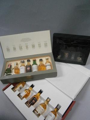 Three cased sets of Whiskys