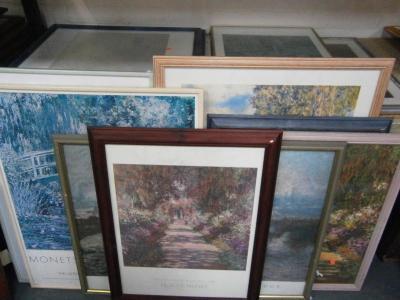 *A collection of Monet modern colour prints.