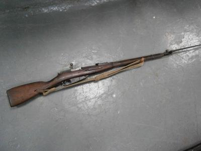 A bolt action .303 rifle with bayonet