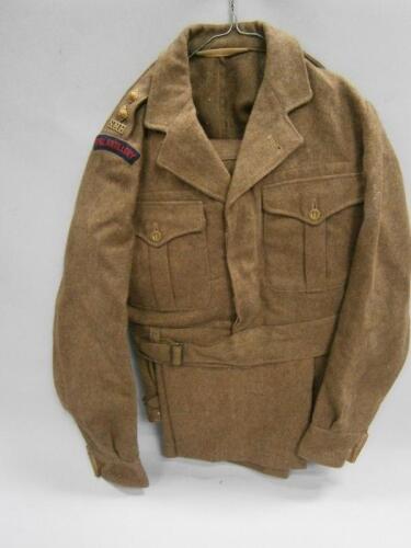 An artillery South Nottinghamshire Hussars Officers battle dress uniform.