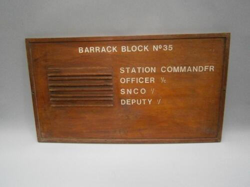 RAF wooden sign removed from RAF Newton.