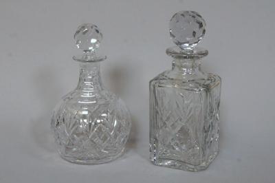 Two Royal Doulton crystal decanters.