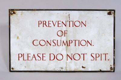 An enamel on metal 'Public Services' sign