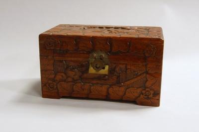 A carved camphorwood chest