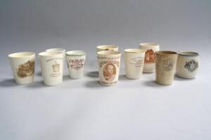 A small collection of Victorian and later beakers
