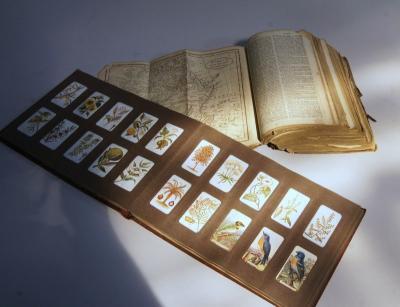 A cigarette card album