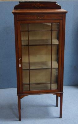 An Edwardian painted mahogany china cabinet
