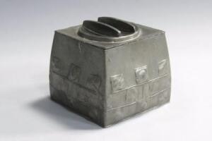 A Liberty & Co pewter biscuit box and cover