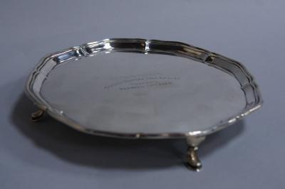 A George V silver waiter
