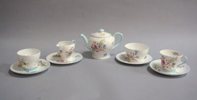 A Shelley Wild Flowers pattern tea-for-two service.