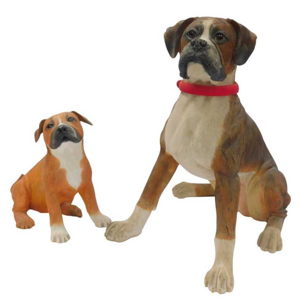 A Country Artists resin figure modelled as Puppy Love, CA00396, together  with a Border Fine Arts...