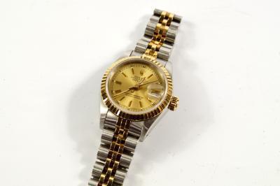 A Rolex lady's bi-metal cased chronometer wristwatch