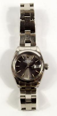 A Rolex lady's stainless steel cased wristwatch
