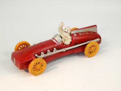 *A Michelin Man racing car