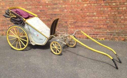 A Victorian horse-drawn pony tub cart