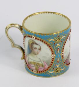 A Sevres porcelain coffee can