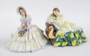 Two Royal Doulton figures of Daydreams HN1731 and Solitude HN2810.