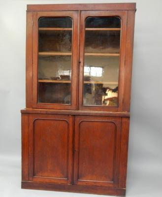 A Victorian mahogany cupboard bookcase