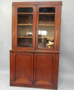 A Victorian mahogany cupboard bookcase