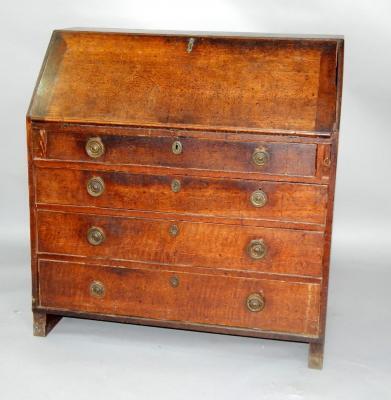 A George III oak bureau