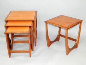 A quartetto of G Plan teak and cross banded occasional tables