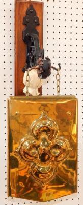 An Art Nouveau brass wall gong