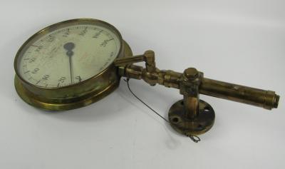A Bourdon pressure gauge