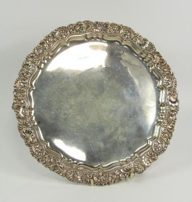 A Victorian silver salver