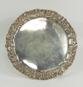 A Victorian silver salver