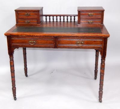 A Victorian oak lady's writing table
