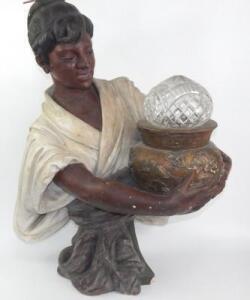 A plaster bust of an Oriental lady