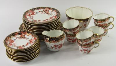 A Royal Crown Derby porcelain Imari part tea service